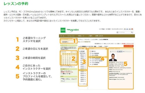 The screen of the portal site myGaba for students.
